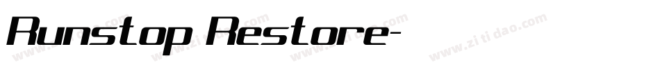 Runstop Restore字体转换